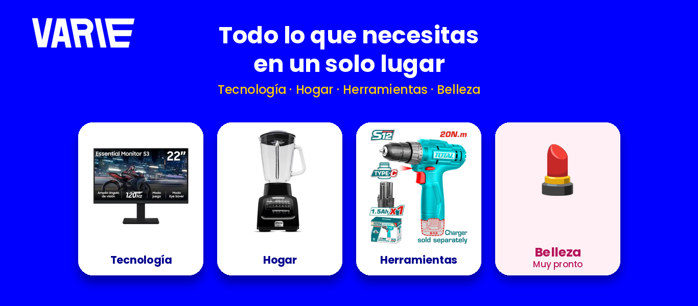 Todo lo que necesitas en un solo lugar: tecnología, hogar, herramientas y belleza